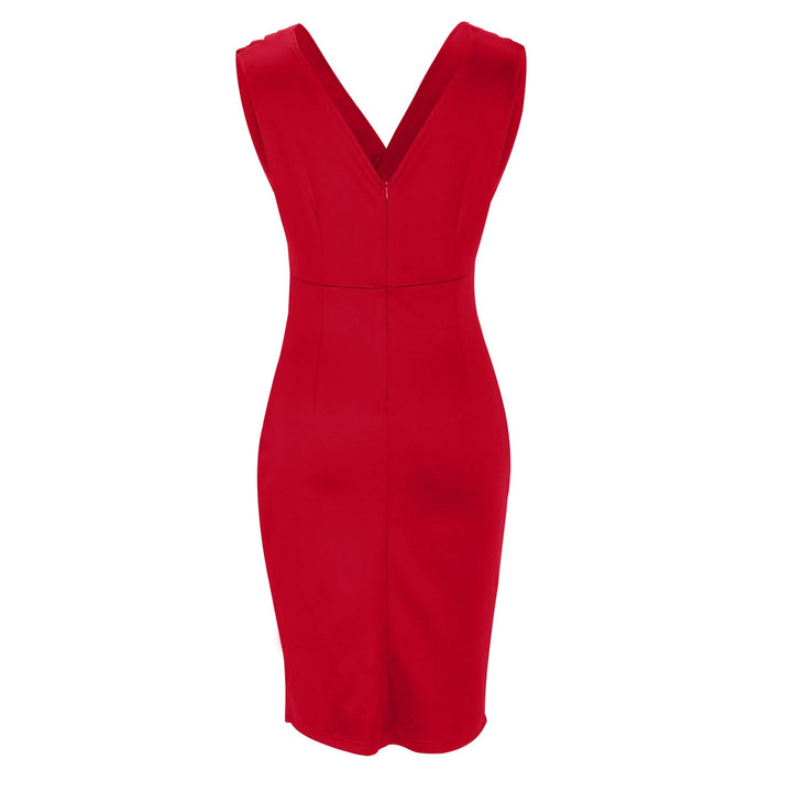 Juliette™ | Fitted dress with V-neckline and slit