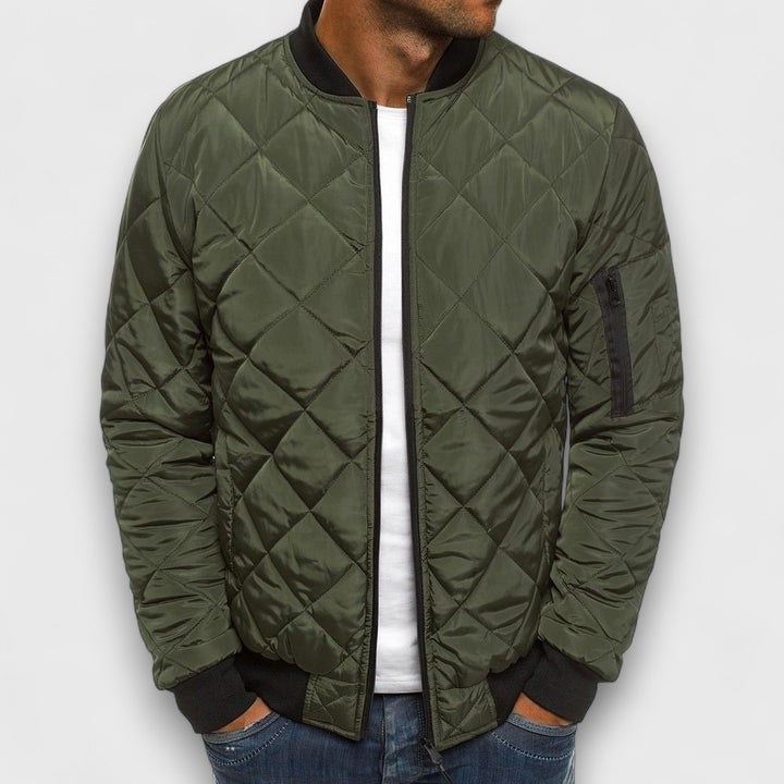Ethan™ | Cotton jacket with diamond pattern