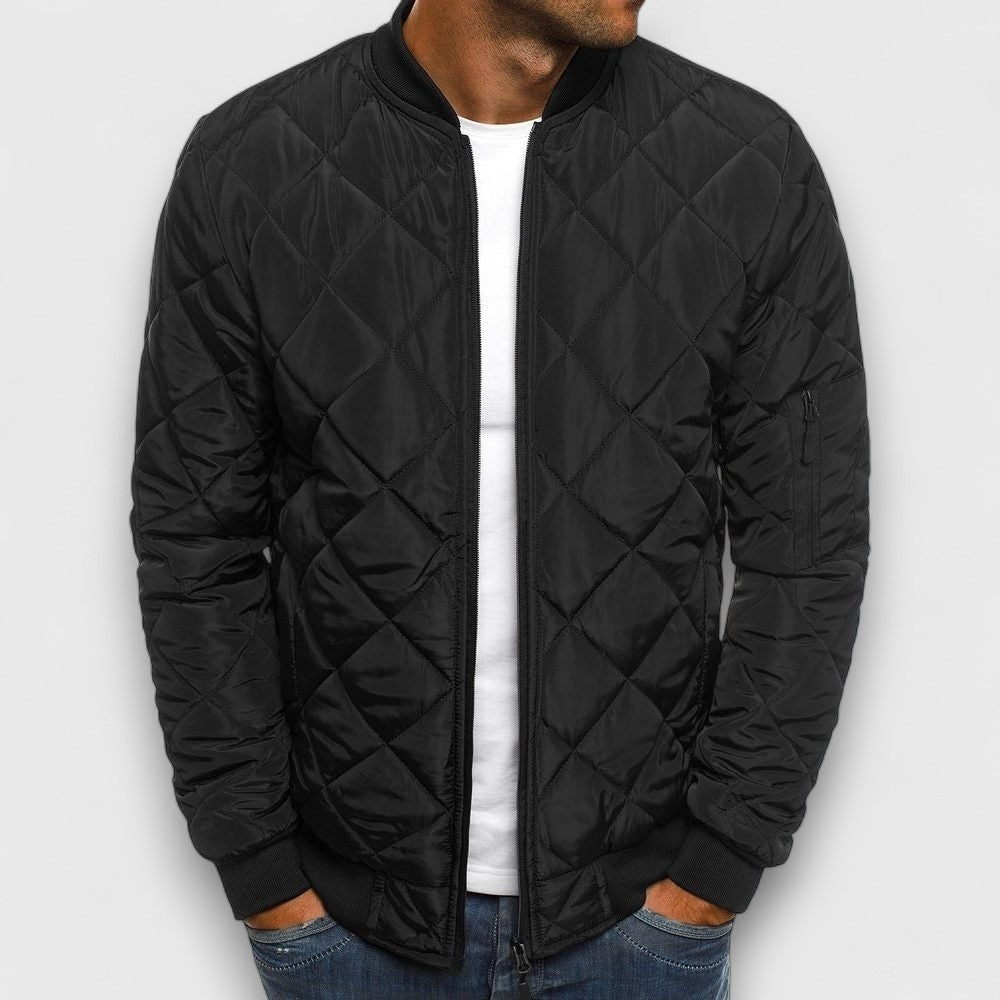 Ethan™ | Cotton jacket with diamond pattern