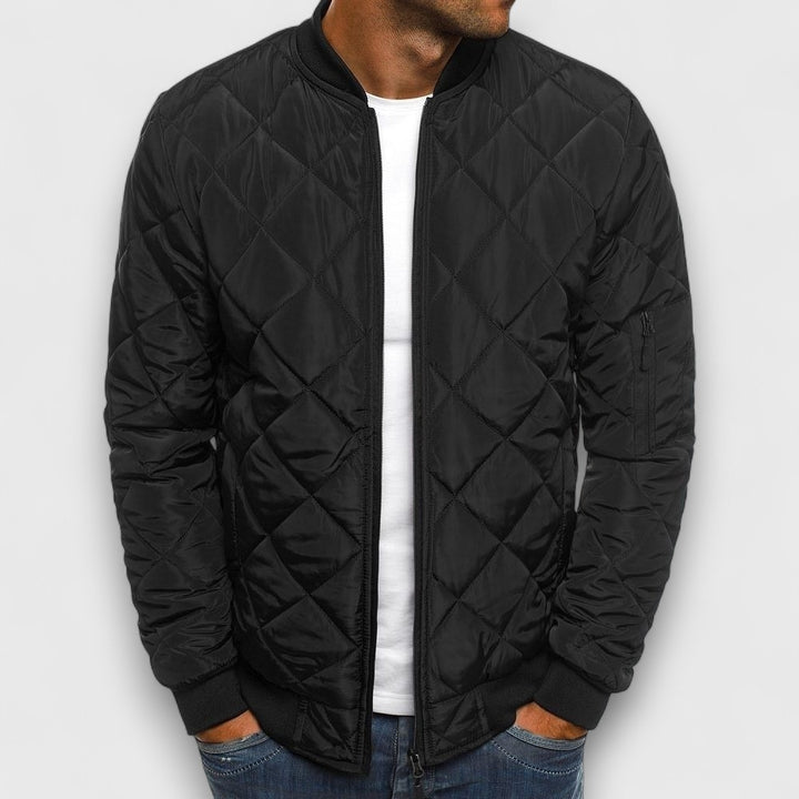 Ethan™ | Cotton jacket with diamond pattern