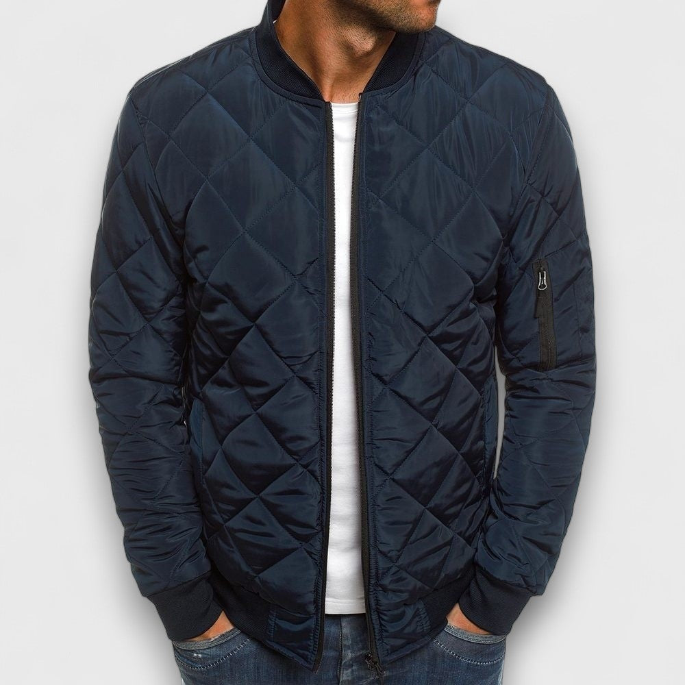 Ethan™ | Cotton jacket with diamond pattern