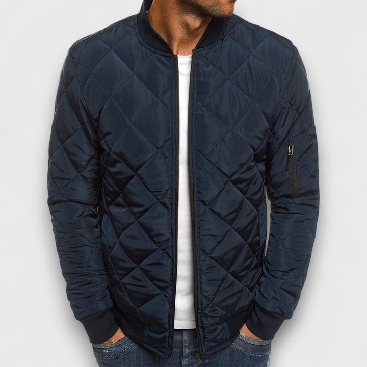 Ethan™ | Cotton jacket with diamond pattern