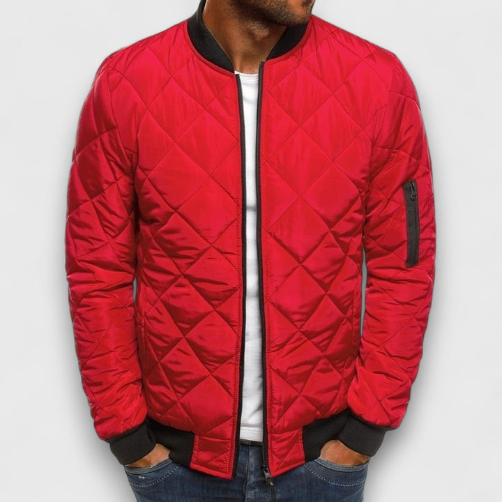 Ethan™ | Cotton jacket with diamond pattern