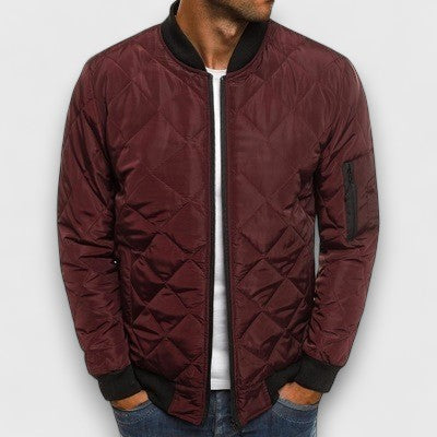 Ethan™ | Cotton jacket with diamond pattern