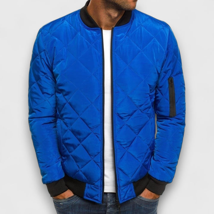 Ethan™ | Cotton jacket with diamond pattern