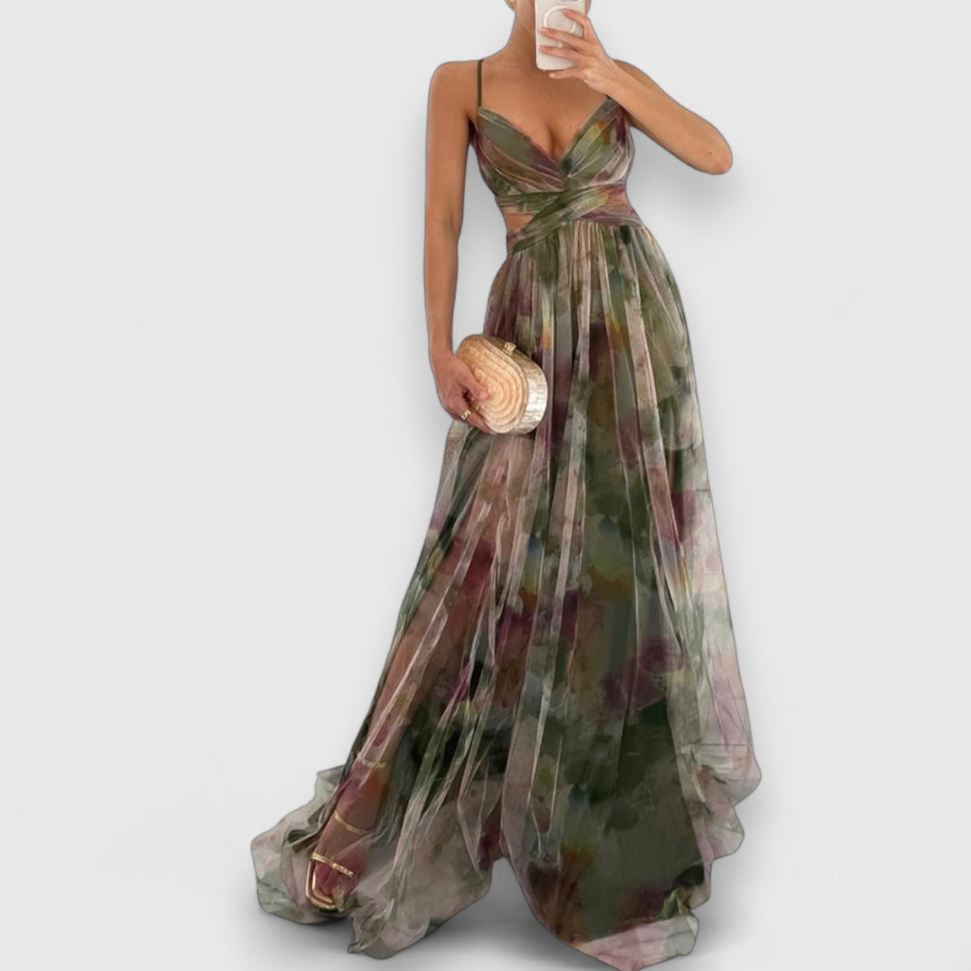Giselle™ | Enchanting Maxi Dress with Floral Print
