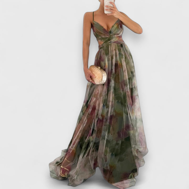 Giselle™ | Enchanting Maxi Dress with Floral Print