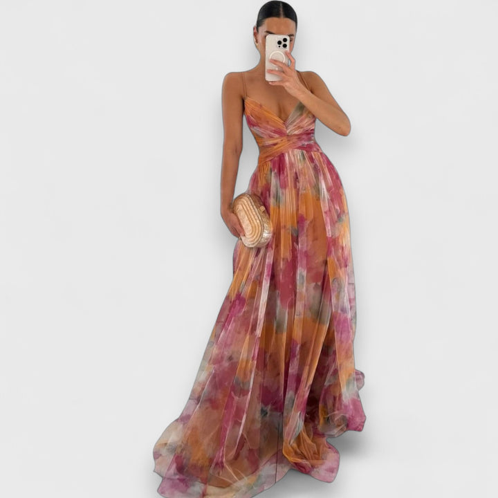 Giselle™ | Enchanting Maxi Dress with Floral Print