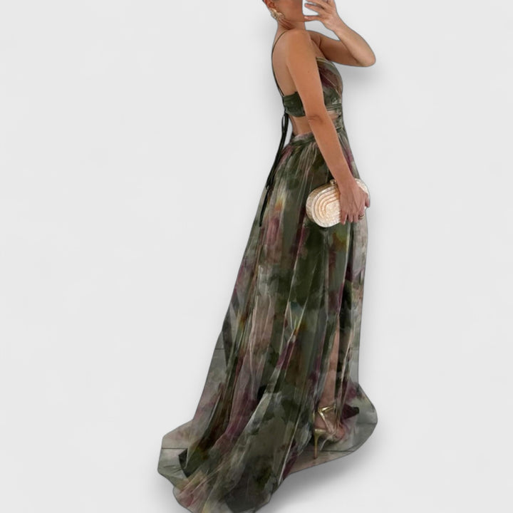 Giselle™ | Enchanting Maxi Dress with Floral Print