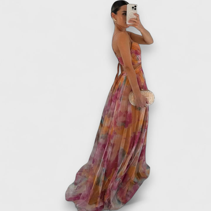 Giselle™ | Enchanting Maxi Dress with Floral Print