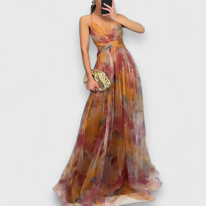 Giselle™ | Enchanting Maxi Dress with Floral Print