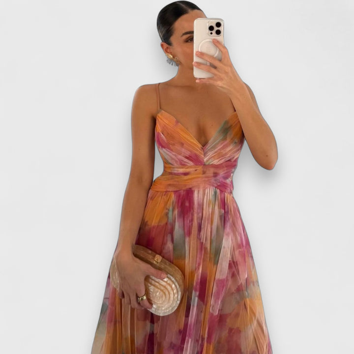 Giselle™ | Enchanting Maxi Dress with Floral Print