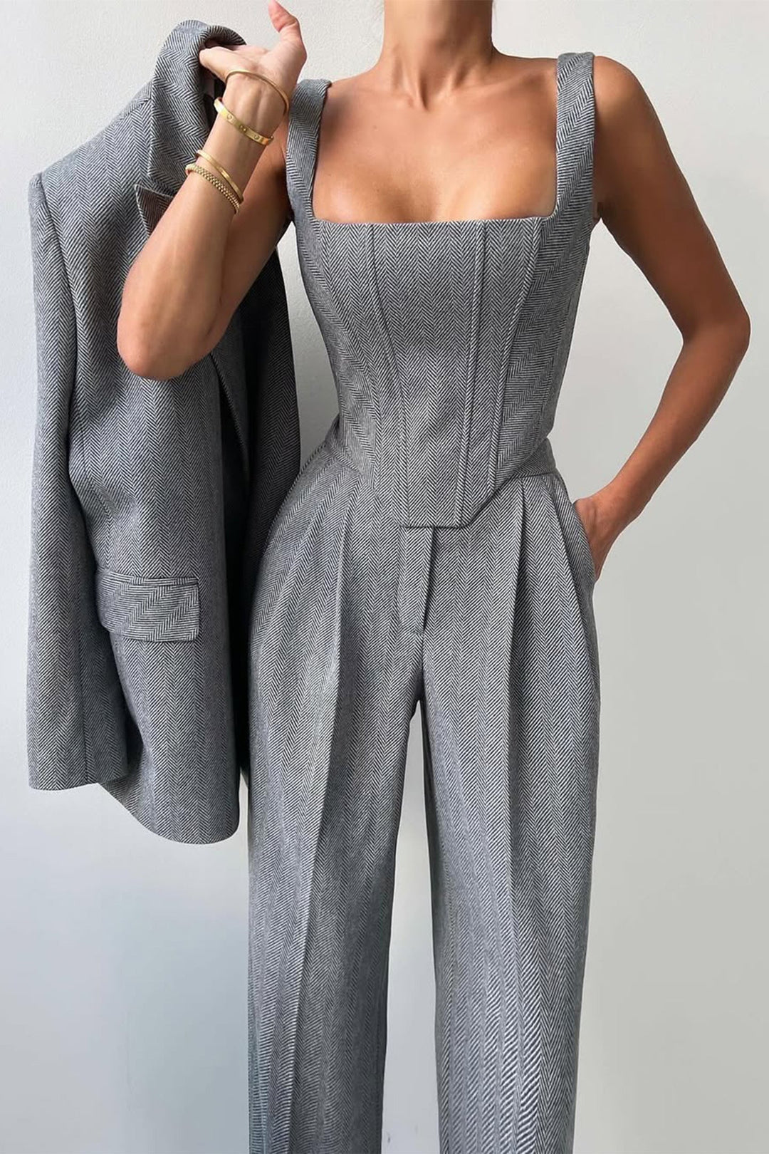 Mila™ | Three-piece set with double-breasted blazer