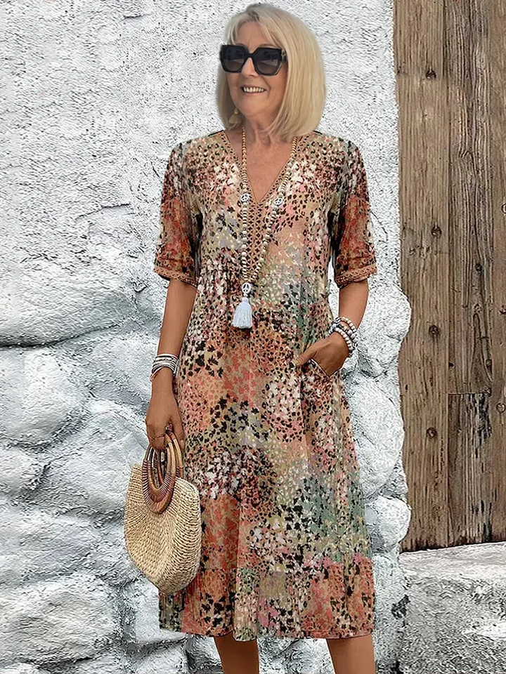 Neeltje™ | Vibrant mid-length dress