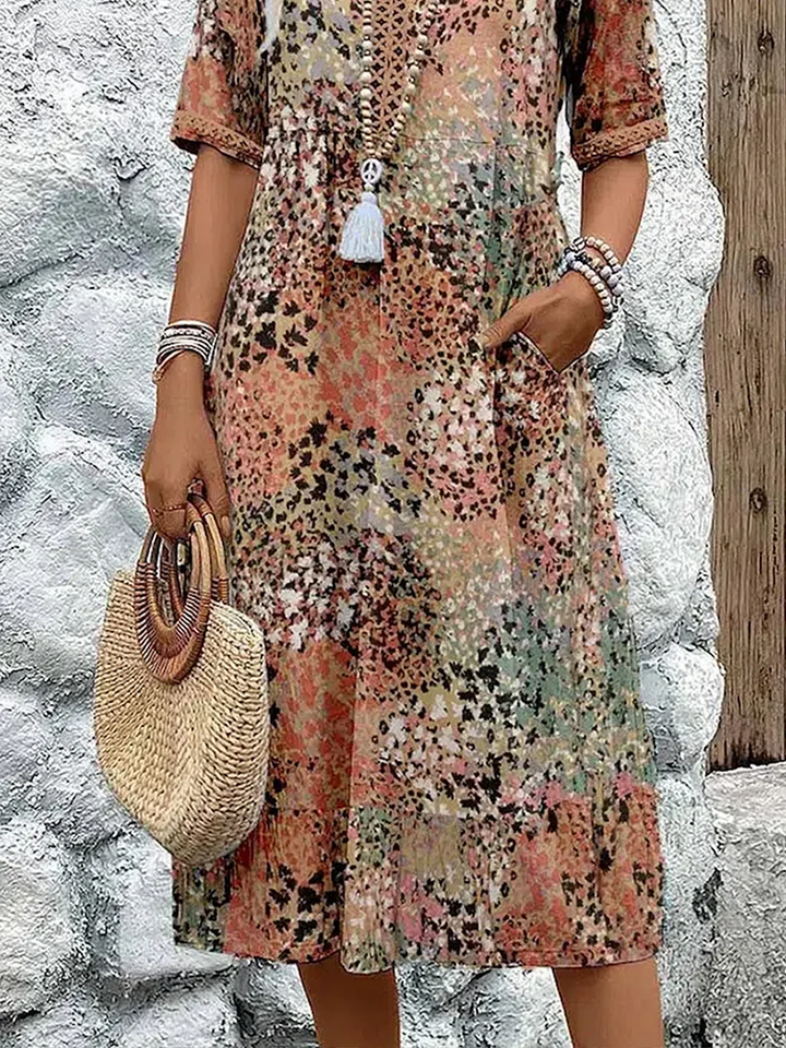 Neeltje™ | Vibrant mid-length dress