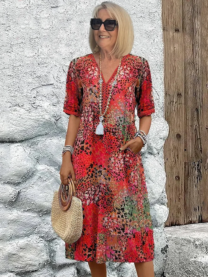 Neeltje™ | Vibrant mid-length dress