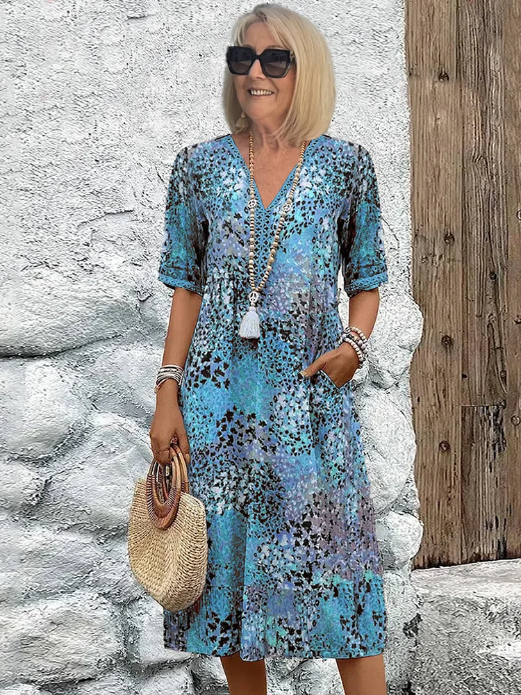 Neeltje™ | Vibrant mid-length dress