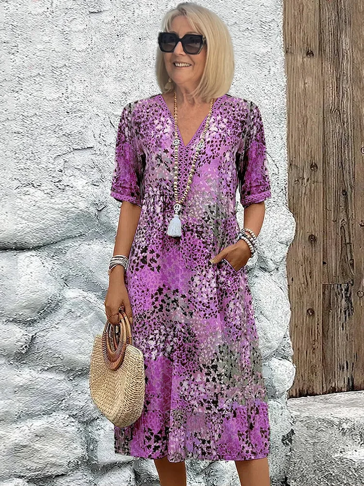 Neeltje™ | Vibrant mid-length dress