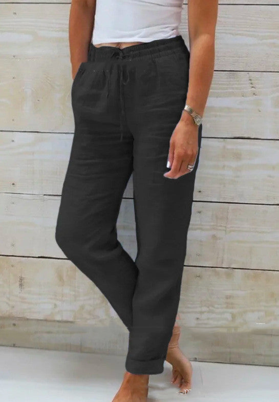 Monica™ | Cotton and Linen Trousers