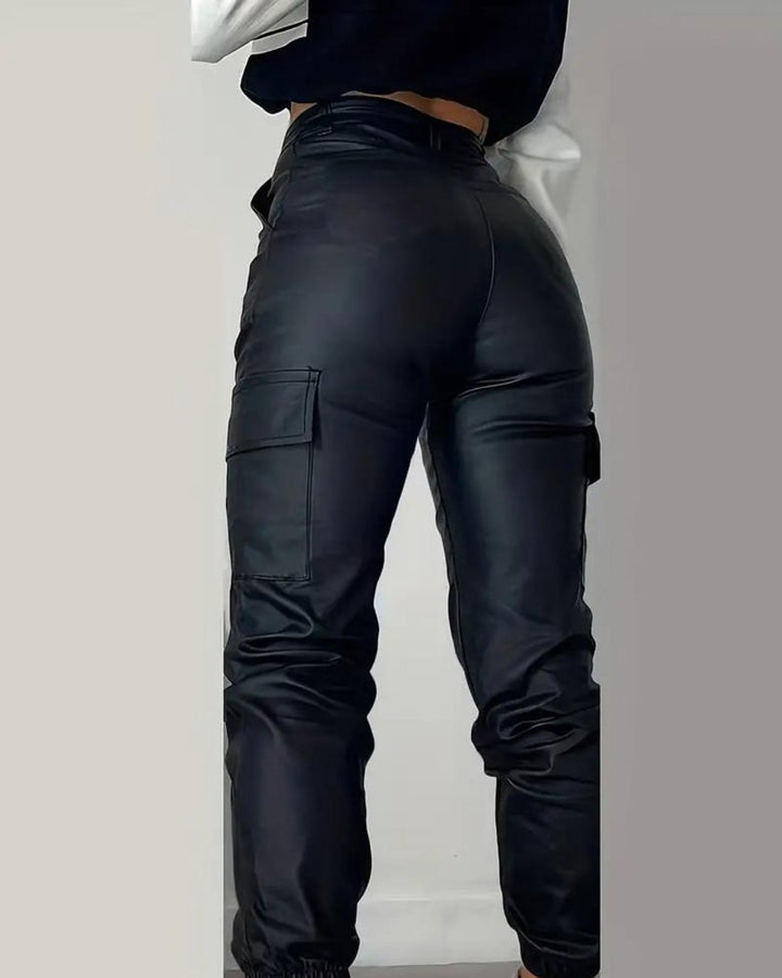 Lisa™ | Cargo Leather Pants