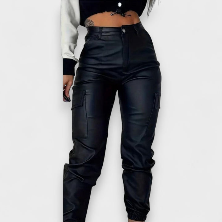 Lisa™ | Cargo Leather Pants