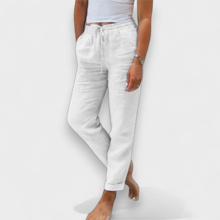 Monica™ | Cotton and Linen Trousers